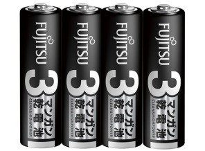 ［富士通］マンガン電池 R6PU(4S) 単3-4S[10入]　※元箱出荷※