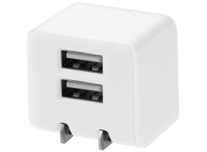 ［グリーンハウス］GH-ACU2D-WH AC充電器 2ポート 2.4A