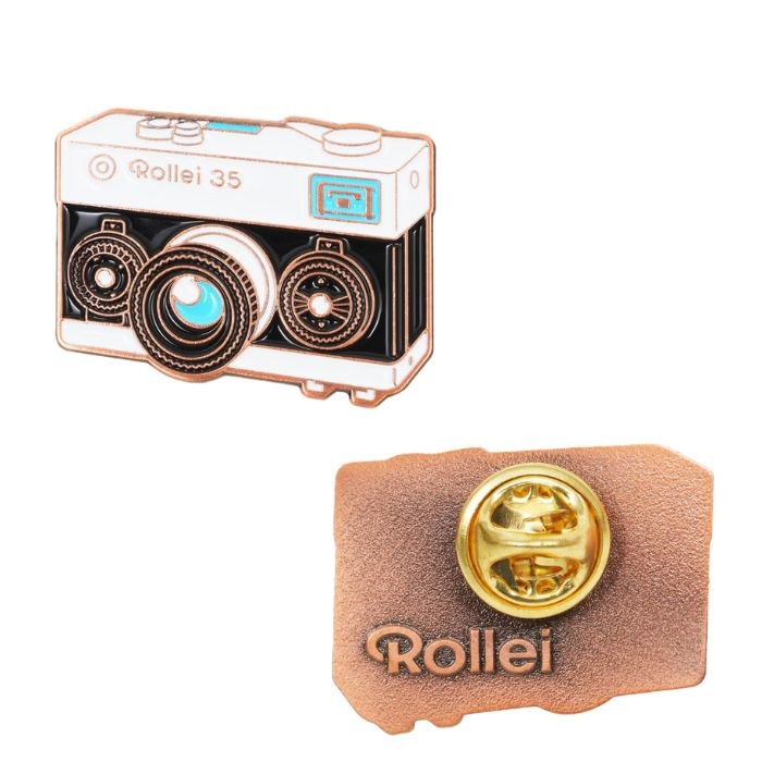［Rollei］カメラ型ピンバッジ  Rollei35 ブロンズ RL-032-BZ
